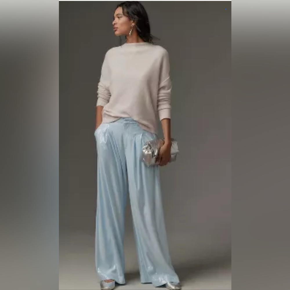 Stunning blue sequin pants by Anthropologie - Picture 4 of 4